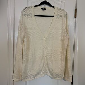 Frye Cream Knit Cardigan Sweater